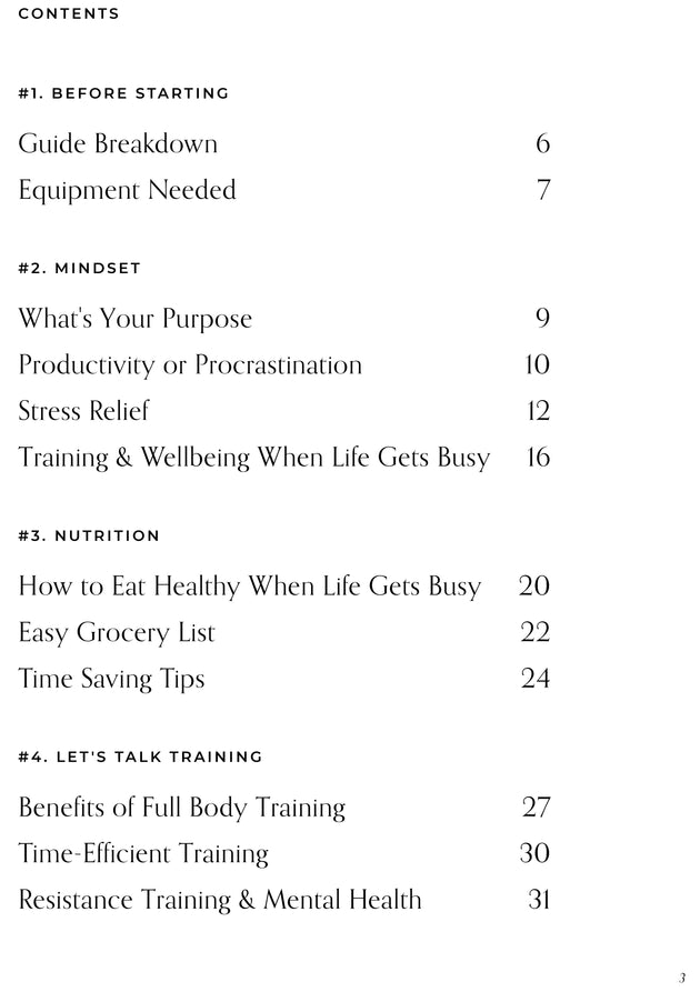 Busy Girl Full Body Guide - 12 Week Gym Program