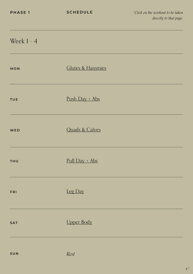 Elevate Guide 6-Day Split - 12 Week Gym Program