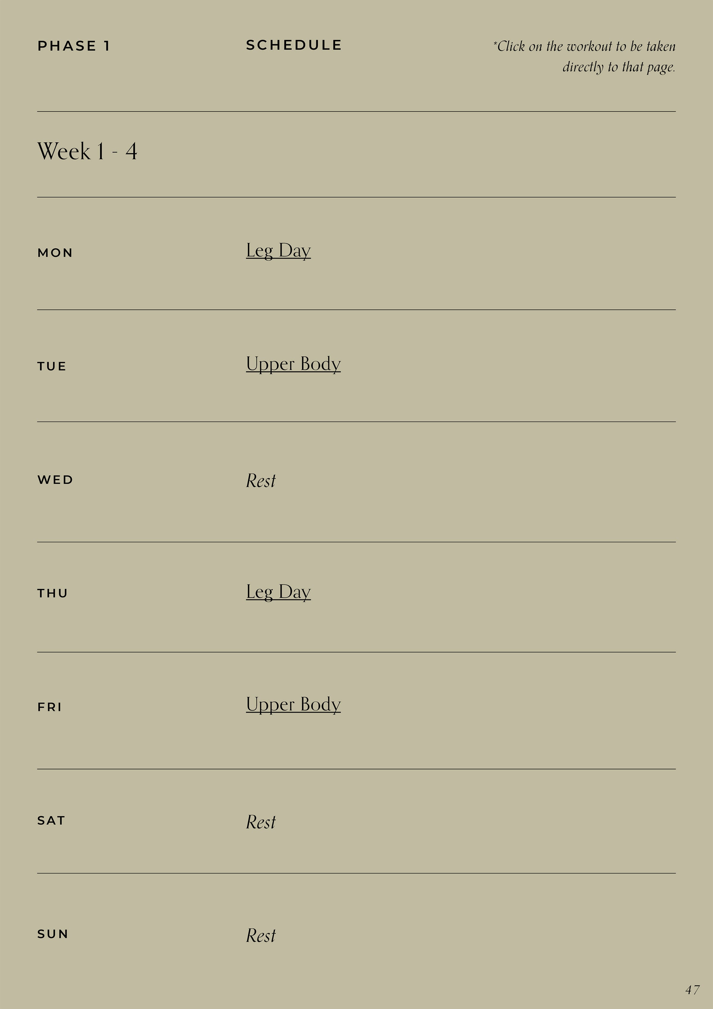 Elevate Guide 4-Day or 6-Day Split - 12 Week Gym Program